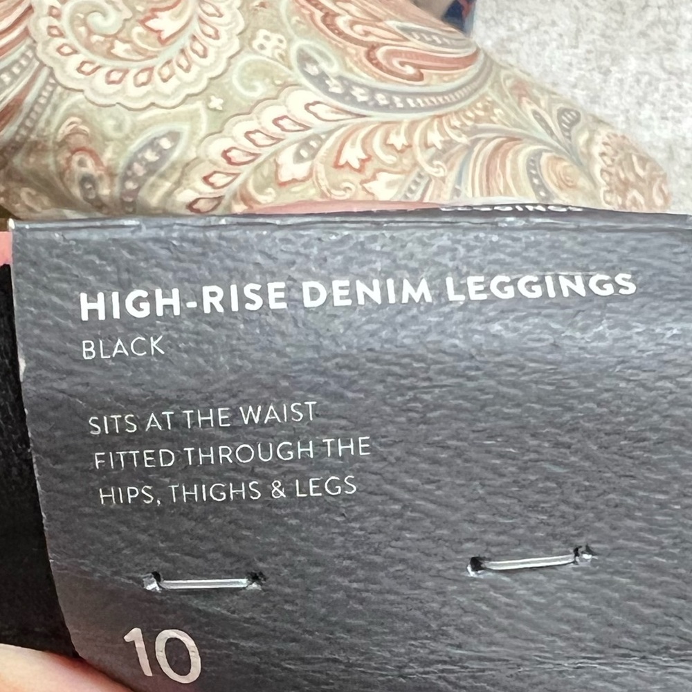 J. Jill High Rise Denim Leggings Black - Picture 2 of 5